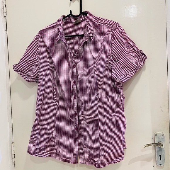 Purple and white chequered shirt - Picture 3 of 6